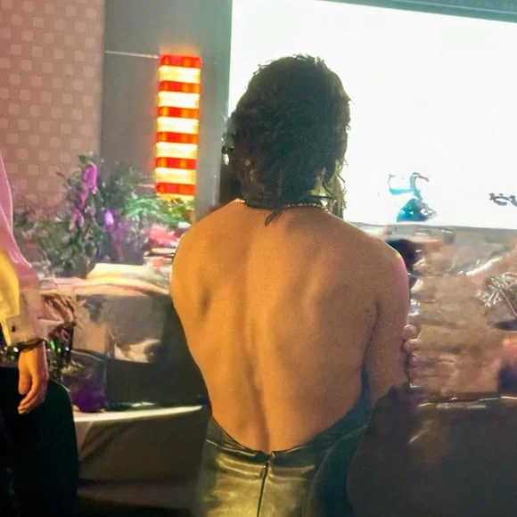 Elegant Black Halter Dress- Michael Costello X Revolve - Picture 7 of 7